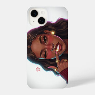 Coque Pour iPhone 14 Magie de la fille noire, Reine de la mélanine, est