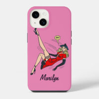 Magnifique Fille Blonde Vintage Glamour Rétro Pin-