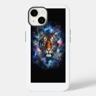 Coque Pour iPhone 14 Majestueuse nébuleuse cosmique Tiger - Fantastique
