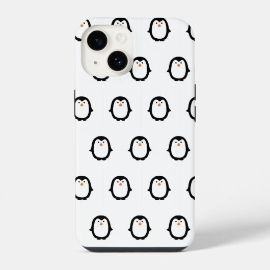 Coque Pour iPhone 14 Manchot mignon (Verso)