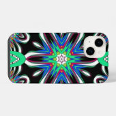 Coque Pour iPhone 14 Mandala Electric Bloom (Verso Horizontal)