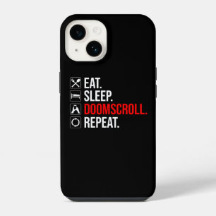 Coque Pour iPhone 14 Manger. Dormir. Défilement. Recommencer