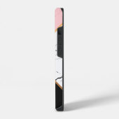 Coque Pour iPhone 14 Marbre blanc Avec Lignes Dorées (Côté gauche)