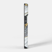 Coque Pour iPhone 14 Marbre blanc et or élégant (Côté droit)