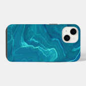 Coque Pour iPhone 14 Marbre de marbre vert de mer (Verso Horizontal)