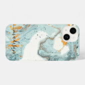 Coque Pour iPhone 14 Marbre et Parties scintillant Abstrait (Verso Horizontal)