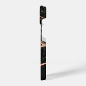 Coque Pour iPhone 14 Marbre noir et Parties scintillant (Côté gauche)