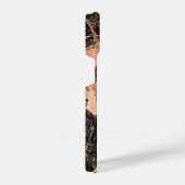 Coque Pour iPhone 14 Marbre noir et Parties scintillant (Côté droit)