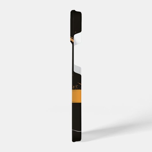 Coque Pour iPhone 14 Marbre noir et ruban (Côté gauche)