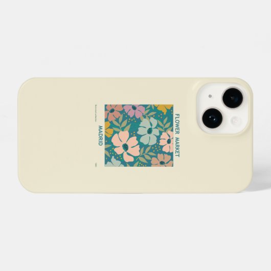 Coque Pour iPhone 14 Marché aux fleurs Madrid Imprimer (Verso Horizontal)