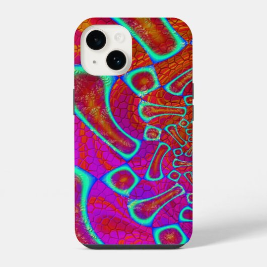 Coque Pour iPhone 14 Marche' Sur Sun Shine Psychedelic 3D (Verso)