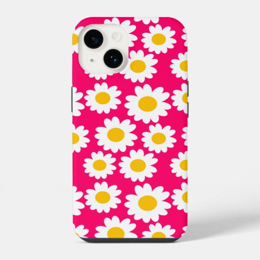 Coque Pour iPhone 14 Marguerites Groovy (Verso)