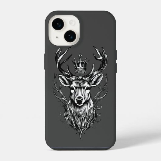 Coque Pour iPhone 14 Mari Cerf Roi (Verso)