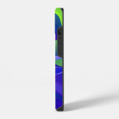 Coque Pour iPhone 14 Mauvais Œil, Abstrait 3D en vert bleu violet (Côté gauche)