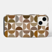 Coque Pour iPhone 14 MCM Semi-cycles Browns+Cream Big Motif (Verso Horizontal)