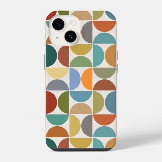 Coque Pour iPhone 14 MCM Semiccles Motif couleur grande sur crème (Verso)