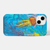 Coque Pour iPhone 14 méduse, océan, mer (Verso Horizontal)