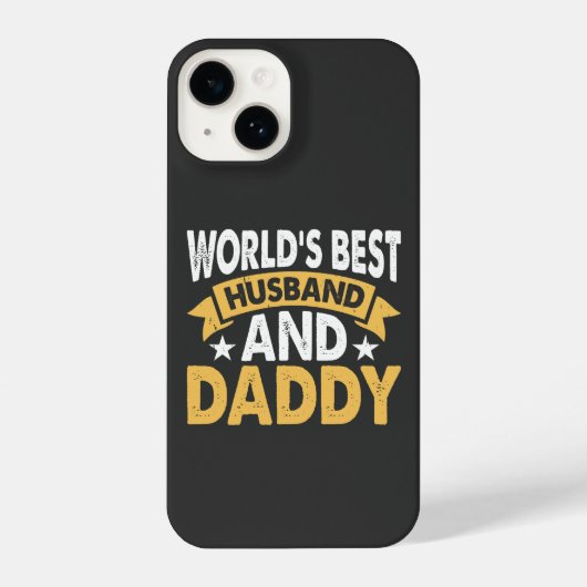 Coque Pour iPhone 14 meilleur mari et papa du monde (Verso)