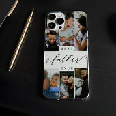 Coque Pour iPhone 14 Meilleur Père de Tous les Temps Script Collage de