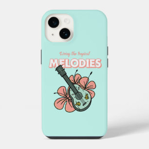 Coque Pour iPhone 14 Mélodies Tropicales Ukulele Art Floral