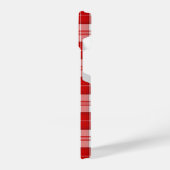 Coque Pour iPhone 14 Menzies tartan rouge blanc plaid (Côté gauche)