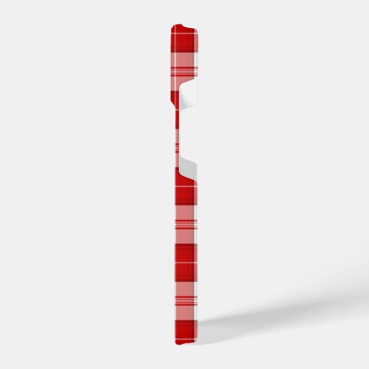 Coque Pour iPhone 14 Menzies tartan rouge blanc plaid (Côté gauche)