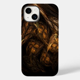 Coque Pour iPhone 14 Mère Terre Art Abstrait Moderne Doré Fractal
