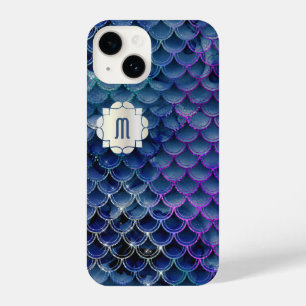 Coque Pour iPhone 14 Mermaid Monogram Blue & Purple iPhone 14 Coques