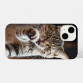 Coque Pour iPhone 14 Mignonne chatte lance un punch (Verso Horizontal)