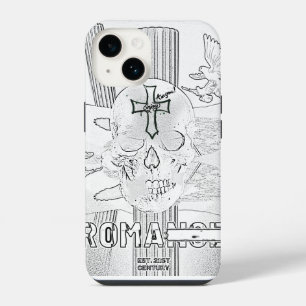 Coque Pour iPhone 14 Mikitiez Dreamer crâne tatto arc-en-ciel rocher ro