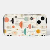 Coque Pour iPhone 14 Milieu du siècle abstrait (Verso Horizontal)