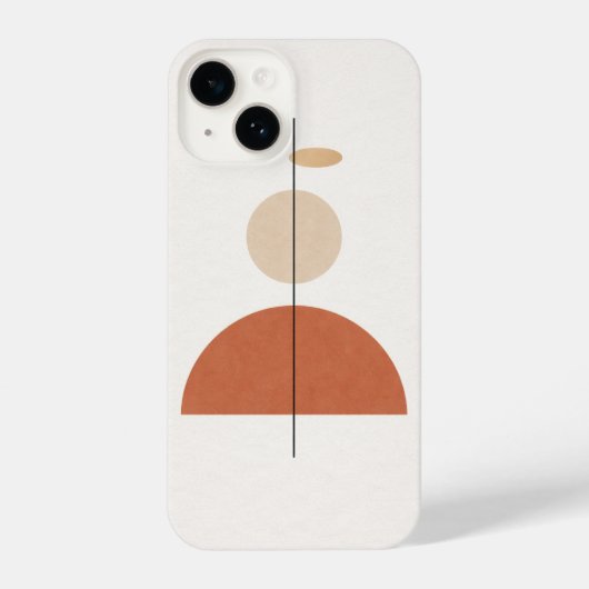 Coque Pour iPhone 14 Minimal Geometric Abstract Art (Verso)
