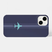 Coque Pour iPhone 14 Minimalist plane themed (Verso Horizontal)