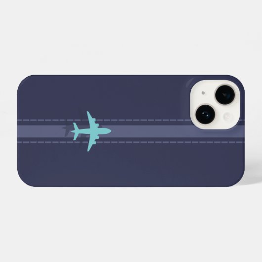 Coque Pour iPhone 14 Minimalist plane themed (Verso Horizontal)