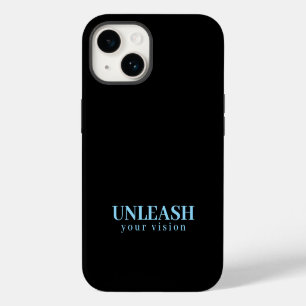Coque Pour iPhone 14 Minimaliste Noir Mat Poussez Votre Vision Citation