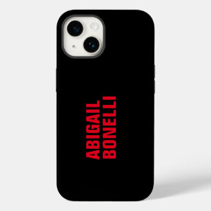 Coque Pour iPhone 14 Minimaliste professionnel rouge noir moderne