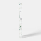 Coque Pour iPhone 14 Mint Green Pastel Floral Greenery Motif (Côté gauche)