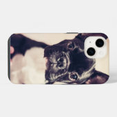 Coque Pour iPhone 14 Minuscule Chiot noir et blanc (Verso Horizontal)