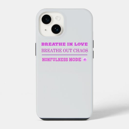 Coque Pour iPhone 14 Mode Maternité Rose Originale ACTIVÉ – Respirer l' (Verso)