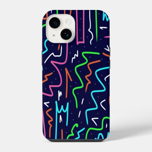 Coque Pour iPhone 14 Modèle d'âge spatial - Impression Abstraite (Verso)