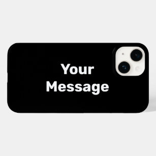 Coque Pour iPhone 14 Modèle de texte simple en noir et blanc