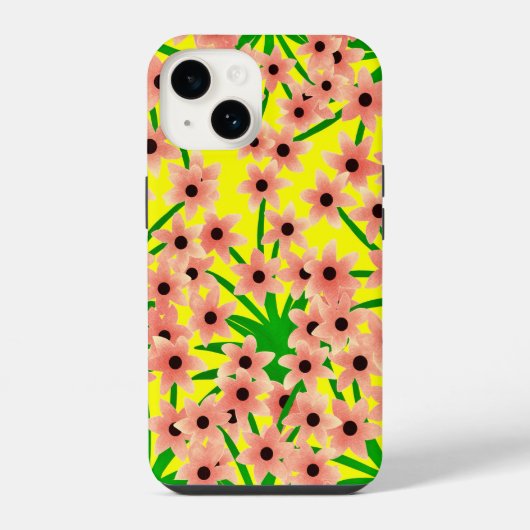 Coque Pour iPhone 14 Modèle floral (Verso)