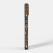 Coque Pour iPhone 14 Moder Pattern Wilflowers Brown Background (Côté droit)