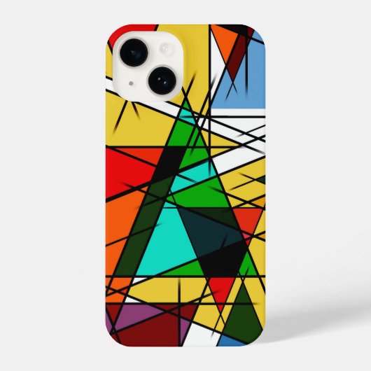 Coque Pour iPhone 14 Modern Triangle Colorful Geometric  (Verso)