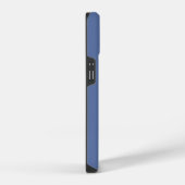Coque Pour iPhone 14 Moderne bleu initial monogramme minimal (Côté droit)