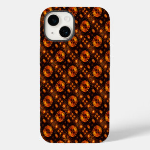 Coque Pour iPhone 14 Moderne Bohème Élégant Motif d'Art Abstrait Doré #