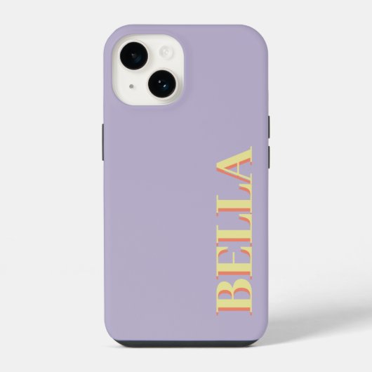 Coque Pour iPhone 14 Moderne douce initiale minimale contemporaine viol (Verso)