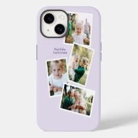 Moderne élégant multi photo famille violet féminin