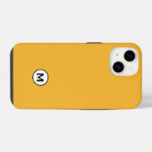Coque Pour iPhone 14 Moderne Jaune Moutarde Monogramme Tendance (Verso Horizontal)