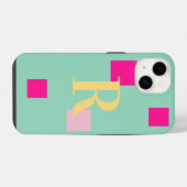 Coque Pour iPhone 14 Moderne Pastel Monogram (Verso Horizontal)